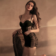 Load image into Gallery viewer, With Chest Pad Bondage Lingerie Sexy Sleeping Dress See Through Suspenders Nightdress Underwear Nightgown Women Sleepwear