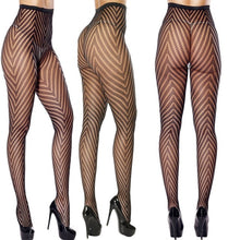 Load image into Gallery viewer, Woman Sexy Lingerie Pantyhose Stockings Long Tube Suspender Mesh Open Crotch Fishnet Panty Bottoming Silk Stockings Sexy Tights