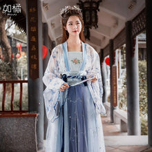 Load image into Gallery viewer, Women 3 Pieces Set Chinese Traditional Hanfu 6 Meters Hem Costume Han Dynasty Girl Dance Wear Lady Fairy Cosplay Princess Suits
