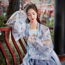 Load image into Gallery viewer, Women 3 Pieces Set Chinese Traditional Hanfu 6 Meters Hem Costume Han Dynasty Girl Dance Wear Lady Fairy Cosplay Princess Suits
