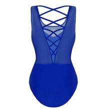 Load image into Gallery viewer, Women Adult Criss Cross Back Mesh Splice Gymnastics Leotard Female Bodysuit Ballet Dancewear Ballerina Costume Swimwear Romper
