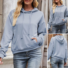 Load image into Gallery viewer, Women Autumn Hoodies Solid Korean Version Loose Long-sleeved Hooded Female Harajuku Chic Sweatshirt Tracksuit Sports 2021 Winter