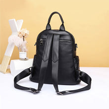 Load image into Gallery viewer, Women Backpack Cowhide Genuine Leather Vintage Knapsack Colleague Girls Student School Bag Lady Travel Packsack Shoulder Bags