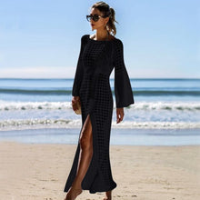 Load image into Gallery viewer, Women Bathing Suit Cover Up Crochet Lace Bikini Swimsuit Dress Sexy New Summer Hollow Out Beach Long Collect Waist Ladies
