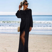 Load image into Gallery viewer, Women Bathing Suit Cover Up Crochet Lace Bikini Swimsuit Dress Sexy New Summer Hollow Out Beach Long Collect Waist Ladies