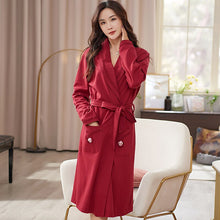Load image into Gallery viewer, Women Bathrobe Auumn Full Bath Robe Long Plus Size 3XL Cotton Robe Lady Night Dressing Gown Men Nightgown