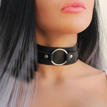 Load image into Gallery viewer, Women Bdsm Collar Neck Leather Belt Harness Sexy Bondage Collar Choker Erotic Goth Pole Dance Club Accessories
