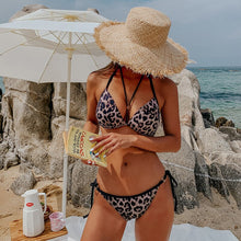 Load image into Gallery viewer, Women Bikini Set Padded Leopard Bikini Brazilian Swimwear Bandage Swimsuit Beach Suit 2021 new