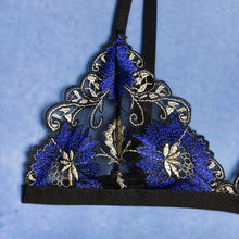 Load image into Gallery viewer, Women Bra and Brief Sets Sexy Lingerie Underwear Exotic Costumes Underwear Perspective Bra Mesh Embroidery Porn Erotic Sets