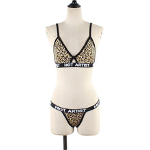Load image into Gallery viewer, Women Camouflage Lingerie Set Exotic Underwear Leopard Letters Printed Bra Panties Sets Sexy Nightwear Lenceria Para Mujer