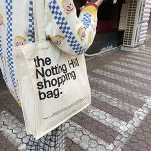 Load image into Gallery viewer, Women Canvas Shopping Bag Notting Hill Books Bag Female Cotton Cloth Shoulder Bag Eco Handbag Tote Reusable Grocery Shopper Bags