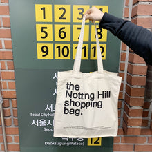 Load image into Gallery viewer, Women Canvas Shopping Bag Notting Hill Books Bag Female Cotton Cloth Shoulder Bag Eco Handbag Tote Reusable Grocery Shopper Bags