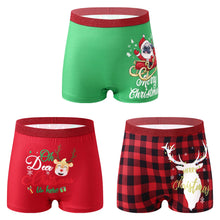 Load image into Gallery viewer, Women Christmas Holiday Underwear Elastic Waist Santa Claus Elk Printed Panties Boxer Knicker Xmas Festival Lingerie Underpant