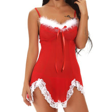 Load image into Gallery viewer, Women Christmas Sexy Lingerie Festival Red Hollow Lingerie Set Underwear Women Lingerie Erotic Pajamas 2 Styles