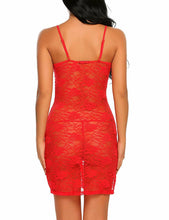 Load image into Gallery viewer, Women Christmas Underwear Set Ladies Sexy Lingerie See-Through Sling Pajamas + Panties Set Sleepwear Xmas Party Wear