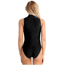 Load image into Gallery viewer, Women Clothes Sexy Smooth Stretchy Ballet Leotard Adult High Neck Gymnastic Leotard One-Piece Swimsuit Fitted Ballerina Bodysuit