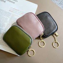 Load image into Gallery viewer, Women Clutch Coin Purse Fashion Simple Genuine Leather Short Wallet Card Holder Organizer Bags Mini Zipper Cute Money Bags