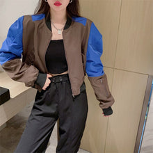 Load image into Gallery viewer, Women Coats &amp;Jacket High Street Hip Hop Baseball Uniform Street Casual Outerwear Loose Sports Top Fall Bomber Femme Coat Fashion