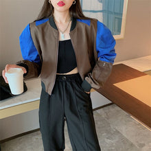 Load image into Gallery viewer, Women Coats &amp;Jacket High Street Hip Hop Baseball Uniform Street Casual Outerwear Loose Sports Top Fall Bomber Femme Coat Fashion