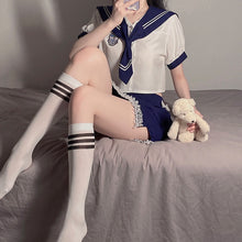 Load image into Gallery viewer, Women Cosplay Schoolgirl Costume Sexy Naughty Student Uniform Suit Porno Sex Adult Sweet Lace Top Skirt Dress Exotic Costumes