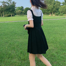 Load image into Gallery viewer, Women Dress Sets Preppy Style Slim High Street Girl Sweet Ins Puff Sleeve Shirts Pleated Dresses Student Harajuku Ulzzang JK Hot