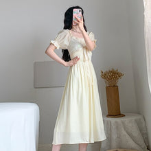 Load image into Gallery viewer, Women Dress Summer Elegant Korean Sweet Girls Bowknot Female Puff Sleeve High Waist Slim Party Dress Vestido De Mujer