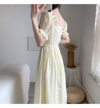Load image into Gallery viewer, Women Dress Summer Elegant Korean Sweet Girls Bowknot Female Puff Sleeve High Waist Slim Party Dress Vestido De Mujer