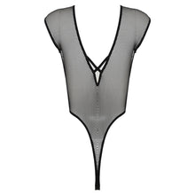 Load image into Gallery viewer, Women Erotic Lingerie Bodycon Jumpsuit See-through Hollow Out Fishnet Sleeveless Leotard Deep V Neck High Cut Bodysuit Nightwear
