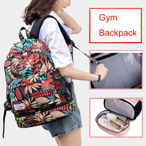 Women Gym Backpack Dry Wet Fitness Bag Travel Rucksack Waterproof Mujer Sac De Sport Gymtas Swimming Bag Training Bags XA850WA