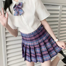 Load image into Gallery viewer, Women Harajuku Preppy Style Sweet Kawaii Pleated Plaid Skirt Summer Korean High Waist Mini A-Line Jk Uniform Skirts Female