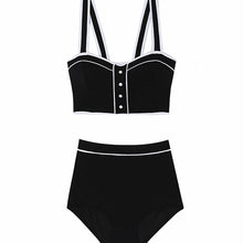 Load image into Gallery viewer, Women High Waist Bikini Set Push Up Swimwear Straps Biquinis Women Two Pieces Swimsuit Sexy Bathing Suit 2022 new
