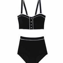 Load image into Gallery viewer, Women High Waist Bikini Set Push Up Swimwear Straps Biquinis Women Two Pieces Swimsuit Sexy Bathing Suit 2022 new
