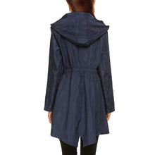 Load image into Gallery viewer, Women Hooded Jacket Oversize Waterproof Raincoat Elastic Waist Zip Trench Rain Coat Outerwear Rainwear Long Coats Autumn 2021