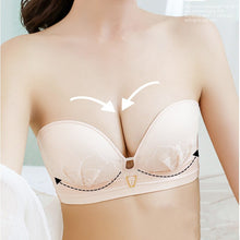 Load image into Gallery viewer, Women Invisible Bra Seamless Sexy Push Up Strapless Bra Lingerie Non-slip Wire Free Bralette Top bh Comfort 1/2 Cup Underwear