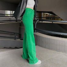 Load image into Gallery viewer, Women Jeans Women 2021 New Women Pants Retro Brown Pocket High Waist Straight Pants Women Casual Pants for women denim jeans