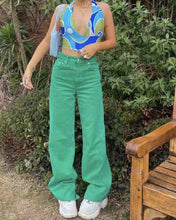 Load image into Gallery viewer, Women Jeans Women 2021 New Women Pants Retro Brown Pocket High Waist Straight Pants Women Casual Pants for women denim jeans