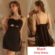 Load image into Gallery viewer, Women Lace Sleepwear Pajamas Sets Plush Sexy Night Dress Silk Robe Lingerie Bathrobe Camisolas Nightgown Lounge SleepTops Summer