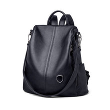 Load image into Gallery viewer, Women Leather Backpack Cowhide Genuine Leather Knapsack Colleague Girls Student School Bag  Lady Travel Packsack Shoulder Bags