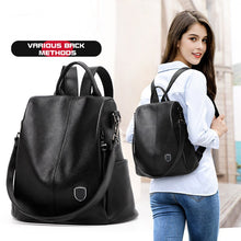 Load image into Gallery viewer, Women Leather Backpack Cowhide Genuine Leather Knapsack Colleague Girls Student School Bag  Lady Travel Packsack Shoulder Bags