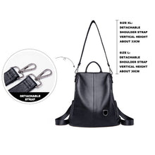 Load image into Gallery viewer, Women Leather Backpack Cowhide Genuine Leather Knapsack Colleague Girls Student School Bag  Lady Travel Packsack Shoulder Bags