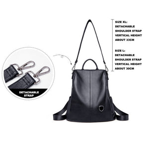 Women Leather Backpack Cowhide Genuine Leather Knapsack Colleague Girls Student School Bag  Lady Travel Packsack Shoulder Bags