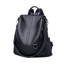 Load image into Gallery viewer, Women Leather Backpack Cowhide Genuine Leather Knapsack Colleague Girls Student School Bag  Lady Travel Packsack Shoulder Bags