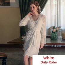 Load image into Gallery viewer, Women Leisure Pamajas Sets Silk Backless Lace Camisolas Long Robe Night Dress Sleepwear Bathrobe Lingerie Summer Nightwear 2022