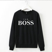 Load image into Gallery viewer, Women Long Sleeve O Neck Hoodie Boss Letter Print Sweatshirt Autumn Pullovers Sweatshirts