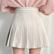 Load image into Gallery viewer, Women Mini Pleated Skirts Ladies Autumn Winter England High Waist A-Line Preppy Style Skirt Female Solid Casual Streetwear