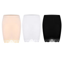 Load image into Gallery viewer, Women Mini Shirt Summer Sexy Slim Stretchy Lace Hem Solid Transparent Underskirt Female High Waist Pencil Skirt Club Fashion