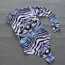 Load image into Gallery viewer, Women One Piece Swimsuit Long Sleeves Swimwear 2021 New Bodysuit Monokini Print Bathing Suits Summer Beach Wear Swimming Suit XL