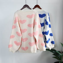 Load image into Gallery viewer, Women Oversize Sweater and Pullovers Autumn Winter O-Neck Sweet Flower Printed Elastic Jumpers Long Sleeve Pink Female Loose Str