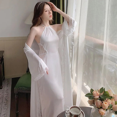 Women Pajamas Ice Silk Material Sleepwear Dresses Y2k Loungewear Top Women'S Home Clothes Sexy Nightwear Loose And Comfortable
