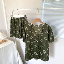 Load image into Gallery viewer, Women Pajamas for Women Two Piece Set Summer Sexy Nightwear Printed Night Dress Silk Sleepwear Set Sleeping Dress Nightgown